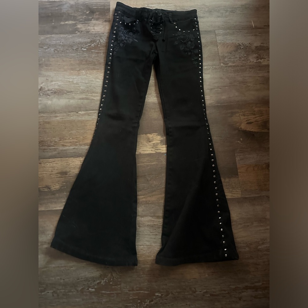 Killstar Black Flare & Wide Leg Jeans